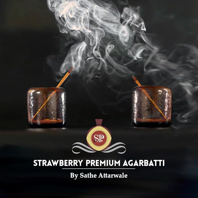 Strawberry Premium Agarbatti by Sathe Attarwale | Luxury Incense Sticks for Pooja, Aromatherapy, Meditation, Yoga, - Image 4